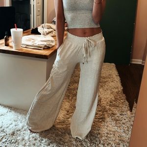 Wide Leg Linen Pants